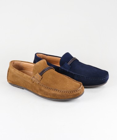 Ginova Men's Moccasins in Suede