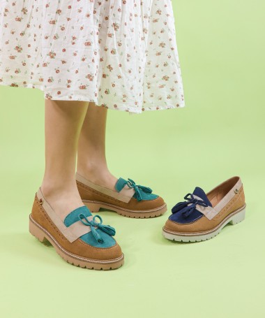 Ginova Ladies' Moccasins with Platform