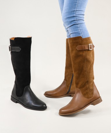 Botas de Mulher de Cano Alto Ginova com Fecho