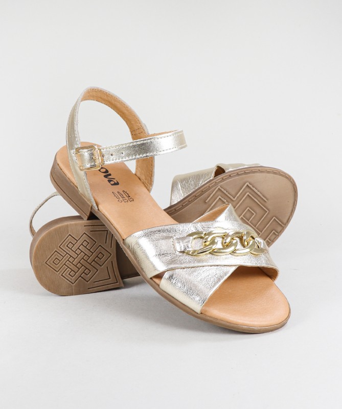 Ginova Women's Sandals with Decorated Strap