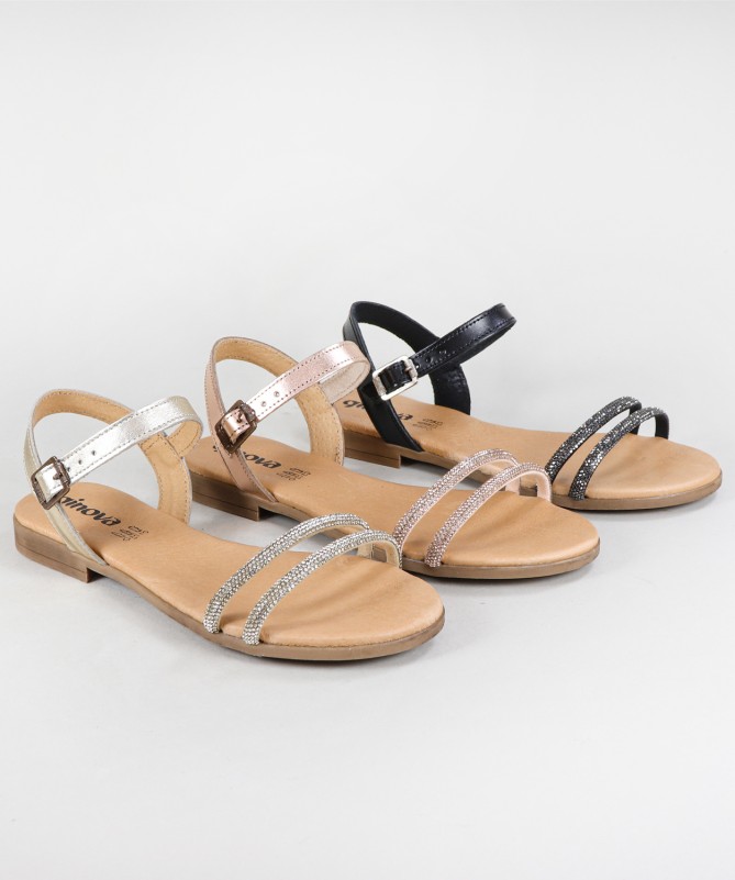 Chanclas de mujer Ginova con purpurina