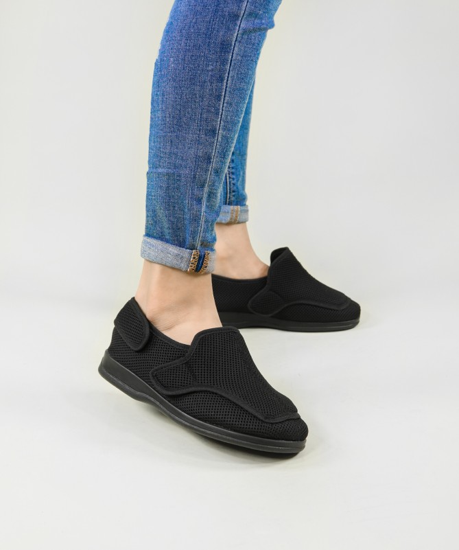 Sapatos de Conforto com Tira em Velcro de Mulher Giconfort