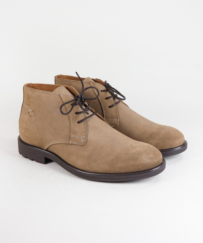 Botas de Homem Taupe com Atacadores Ginova