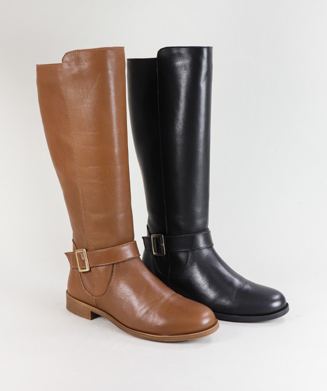 Botas de Mulher de Cano Alto Ginova com Fecho