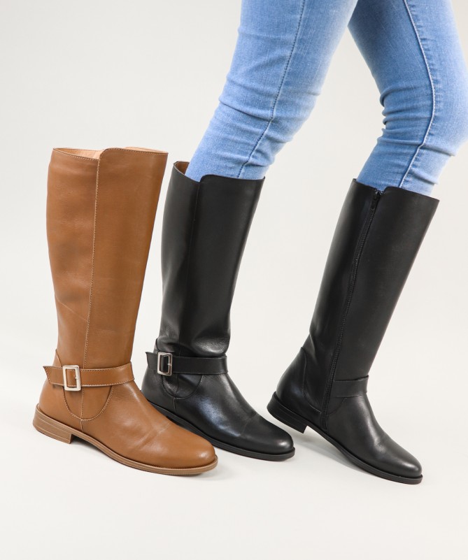 Botas de Mulher de Cano Alto Ginova com Fecho